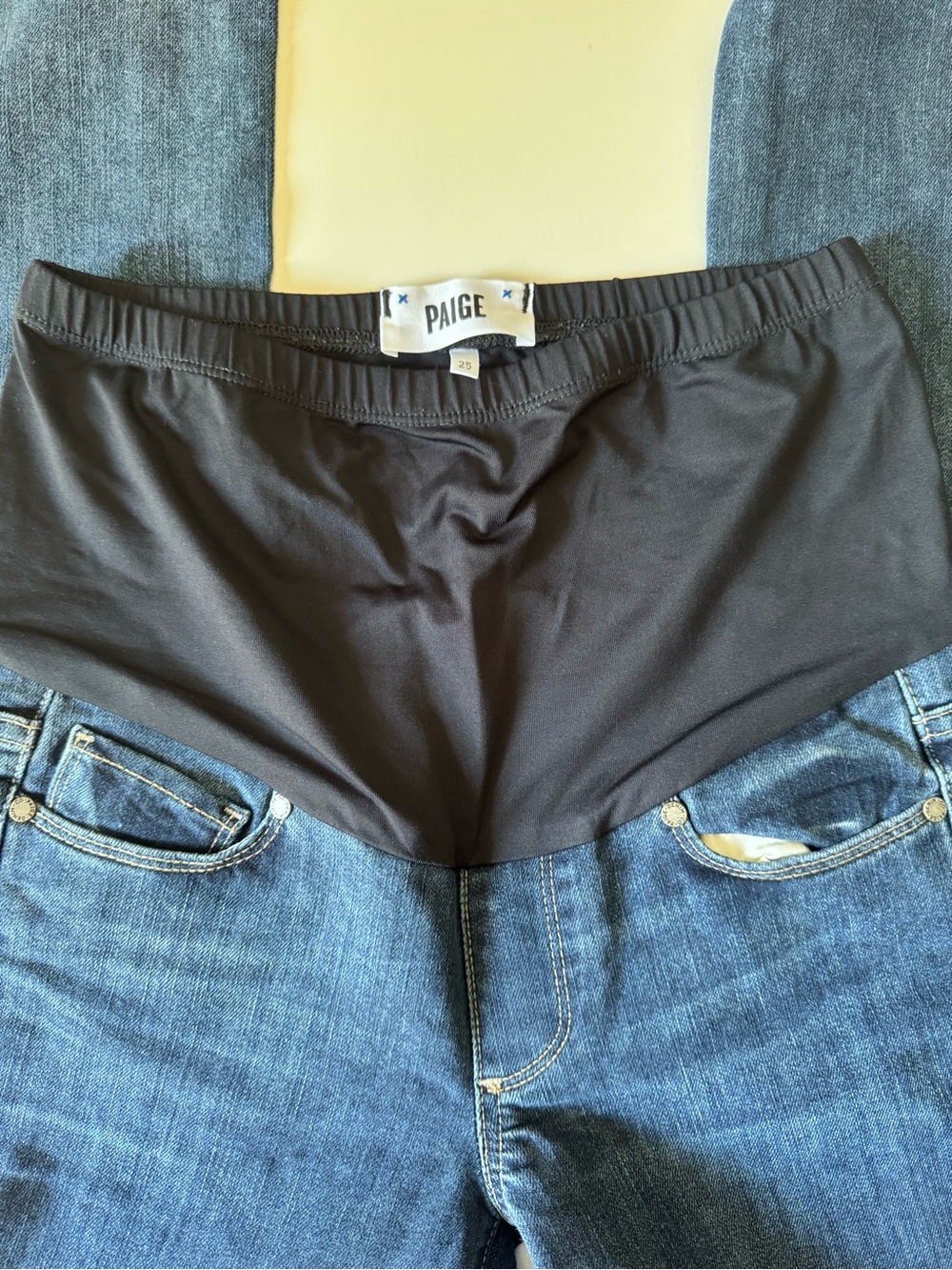 PAIGE Maternity Jeans -Dark Wash Women’s Bootcut Jeans - Picture 4 of 5